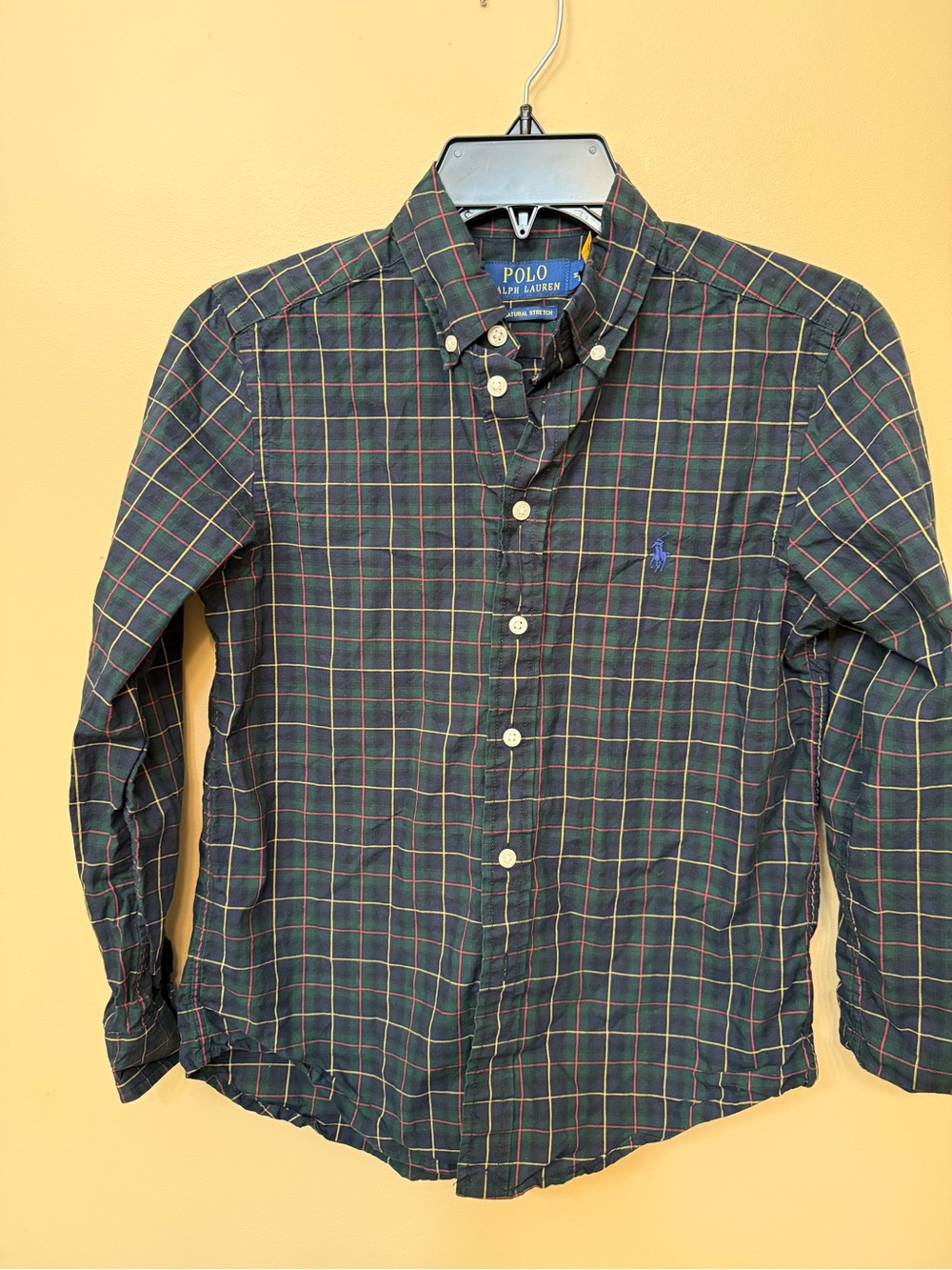 Polo by Ralph Lauren Navy Green Plaid Button-Down Shirt
